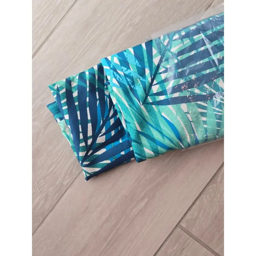 NettyPro Outdoor Cushion Cover 2Piece 24 X 24 X 4 Color: Tropical Leaf